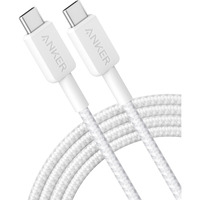 Anker 322 USB-C Braided kabel Wit, 1.8 meter, 60 W