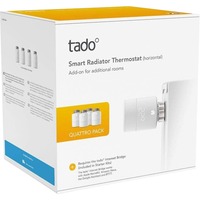 tado° Slimme Radiatorknop - Quattro verwarmingsthermostaat Wit, 4 stuks