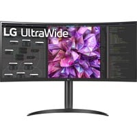 LG UltraWide 34WQ75C-B 34" curved monitor Zwart, 2x HDMI, DisplayPort, 4x USB-A, USB-B, USB-C, RJ-45