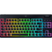Razer BlackWidow V4 Low-profile RGB mechanisch gaming toetsenbord Zwart, US lay-out (QWERTY), Razer Low-Profile Yellow, 80% (TKL)	