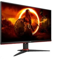 AOC 24G2SPAE/BK 23.8" gaming monitor Zwart/rood, 165 Hz, VGA, HDMI, DisplayPort, Audio, Freesync Premium