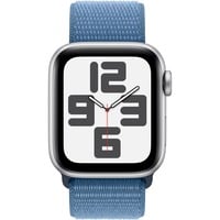 Apple Watch SE (2023) smartwatch Zilver/blauw, 40 mm, Geweven sportbandje, Aluminium