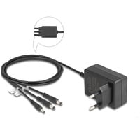 DeLOCK Externe 5 V stroomvoorziening Zwart, 3 DC-connectoren, 1,8 meter