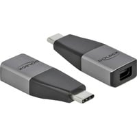 DeLOCK USB-C 3.1 Gen 1 (male) > mini DisplayPort 4K 60 Hz adapter Grijs/zwart