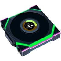 Lian Li UNI FAN SL120 LCD Reverse Wireless RGB case fan Zwart, 120 x 124.5 x 28 mm, PWM