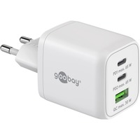 goobay 65W GaN USB-C PD Nano Multiport snellader Wit, 2x USB-C, 1x USB-A