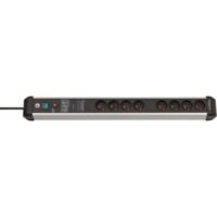 Brennenstuhl Premium-Protect-Line 8-voudige stekkerdoos Zwart/zilver, 8x stekker