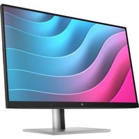 HP E24 G5 23.8" monitor Zwart/zilver, HDMI, DisplayPort, 4x USB-A 3.2 (5 Gbit/s), USB-B