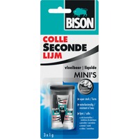Bison Secondelijm Mini Vloeibaar 3 x 1g