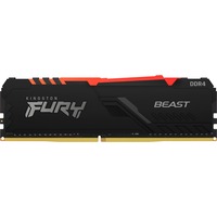 Kingston FURY 8 GB DDR4-3200 werkgeheugen Zwart, KF432C16BBA/8, Beast RGB