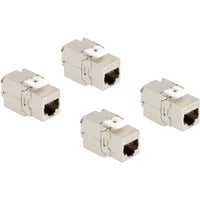 DeLOCK RJ-45 jack naar LSA Cat.6A STP keystone module 4 stuks
