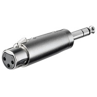 goobay XLR naar 6.35 mm jack adapter Zilver