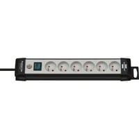 Brennenstuhl Premium-Line 6-voudige stekkerdoos Zwart/lichtgrijs, 6x stekker