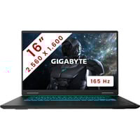 GIGABYTE GAMING A16 PRO DHX (DXHG4BECC4SH) 16"  gaming laptop Zwart | Core 7 240H | RTX 5070 Ti | 32 GB | 1 TB SSD | 165 Hz