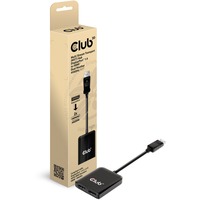 Club 3D DisplayPort 1.4 naar 2x HDMI hub Zwart