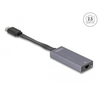 DeLOCK USB-C > 2.5 Gigabit LAN slim netwerkadapter Grijs