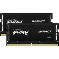 Kingston FURY 64 GB DDR5-5600 (2x 32 GB) Kit laptopgeheugen Zwart, KF556S40IBK2-64, Impact
