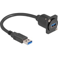DeLOCK D-Type USB-A 5 Gbps adapter Zwart