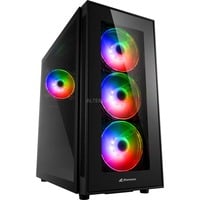 Sharkoon TG5 Pro RGB midi tower behuizing Zwart | 4x USB-A | RGB | Tempered Glass