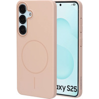 Mobiparts Samsung Galaxy S25 - Slim Line MagSafe Case telefoonhoesje Beige
