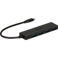 i-tec 4-Port USB-C Slim Passive usb-hub Zwart