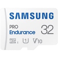 Samsung PRO Endurance 32 GB microSDHC (2022) geheugenkaart Wit, UHS-I U1, Class 10, V10, Incl. SD-Adapter