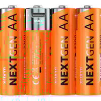Xtorm USB-C Oplaadbare AA-batterijen 4 stuks