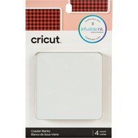 Cricut Aluminium onderzetters - Vierkant Wit, 4 stuks