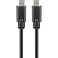 goobay Sync & Charge Super Speed USB-C kabel Zwart, 1 meter