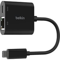 Belkin USB-C naar Ethernet- en oplaadadapter Zwart, 100 W