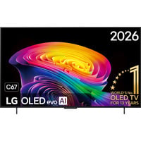 LG OLED evo AI C6 (OLED42C67LA) 42" 4K Ultra HD tv Zwart, 4x HDMI, 2x USB, Optisch, Bluetooth, LAN, WLAN, CI+, HDR10, Dolby Vision