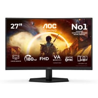 AOC C27G42FE 27" curved gaming monitor Zwart/rood, HDMI, DisplayPort, 180 Hz
