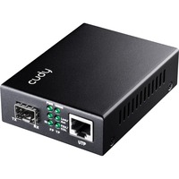 Cudy MC220P Gigabit PoE Ethernet Media Converter mediaconverter Zwart, PoE