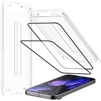Just in Case iPhone 16 - Tempered Glass screenprotector Transparant/zwart, 2 stuks + applicator