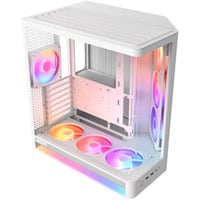 NZXT H6 RGB+ midi tower behuizing Wit | 2x USB-A | 1x USB-C | RGB | Tempered Glass
