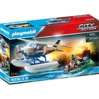 PLAYMOBIL City Action - Politiewatervliegtuig: smokkelaar-achtervolging Constructiespeelgoed