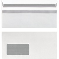 Herlitz Briefomslag envelop Wit, Met venster, 22x11cm, 25 stuks