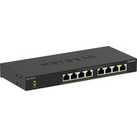 Netgear 8-poorts Gigabit Ethernet unmanaged PoE+ Essentials switch (GS308LP) Zwart, 60 Watt PoE