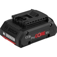 Bosch ProCORE18V 4.0Ah, verpakking oplaadbare batterij Zwart/rood