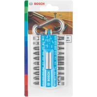 Bosch Schroefbitset met karabijnhaak Lichtblauw, 21-delig