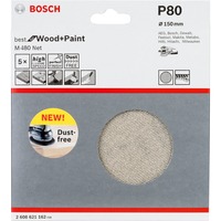Bosch Schuurpapier M480 Best voor Wood and Paint, 150mm G80, 5 stuks