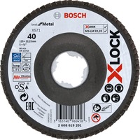 Bosch X-LOCK Lamellenschijf BfM,125mm,K40 slijpschijf 