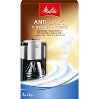 Melitta Anti Calc, ontkalker voor koffieapparaat 6 bundels van 20 g, Retail