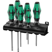 Wera 334/6 Schroevendraaierset Kraftform Plus Zwart/groen, 6-delig