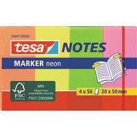 tesa tesa Marker Notes 4 x 50 Blatt  neon sticker 