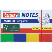 tesa tesa Marker Notes, 4 x 40 Blatt sticker Transparant