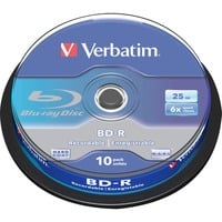 Verbatim BD-R 25 GB blu-ray media 6x, 10 stuks, Retail