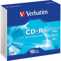 Verbatim CD-R 700 MB blanco cd's 52x, 10 stuks
