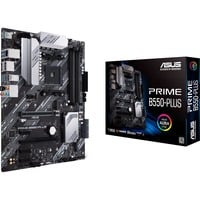 ASUS PRIME B550-PLUS socket AM4 moederbord Zwart/zilver, RAID, Gb-LAN, Sound, ATX