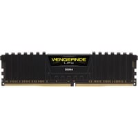 Corsair 8 GB DDR4-2400 werkgeheugen Zwart, CMK8GX4M1A2400C16, Vengeance LPX, XMP